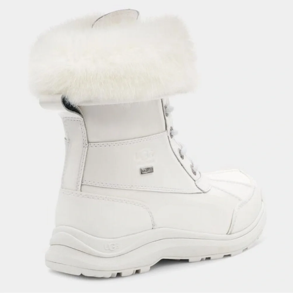 NEW! UGG Adirondack III Patent Leather Boot in White - Picture 2 of 12